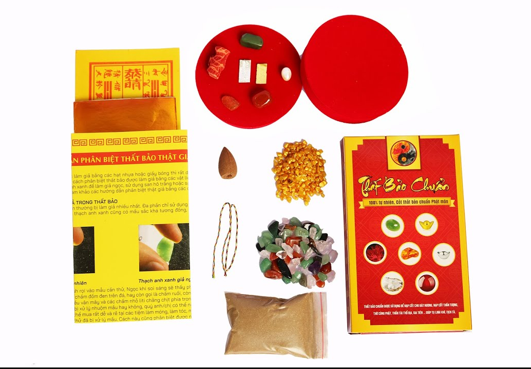 Bộ cốt thất bảo cao cấp trong lịch và phong thủy bao gồm những gì?